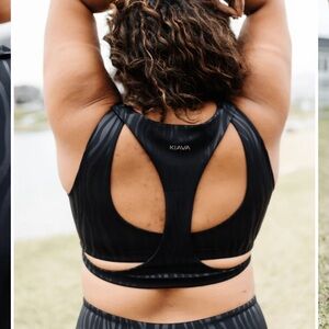 KIAVA Brown Zebra Print Sports Bra